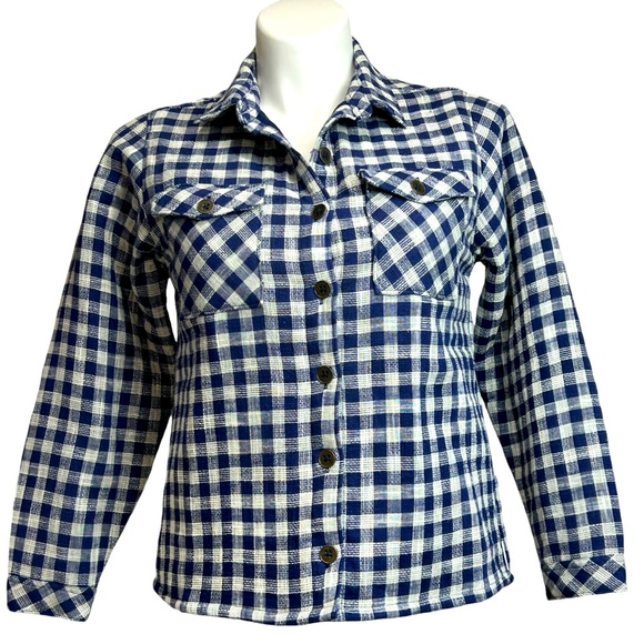 Sisstr Evolution Blue and White Gingham Shacket - Picture 2 of 11